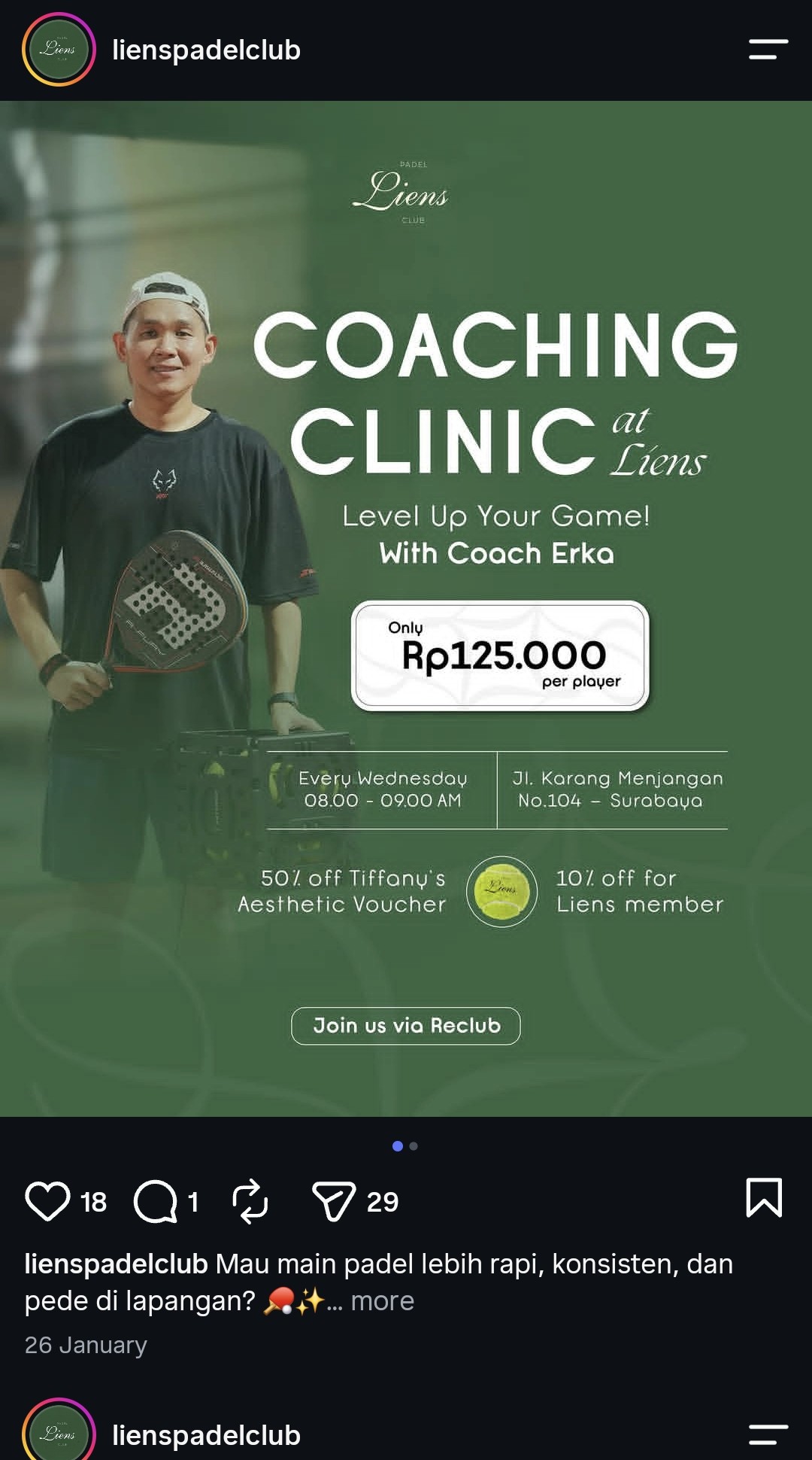 Coaching Liens Padel Club